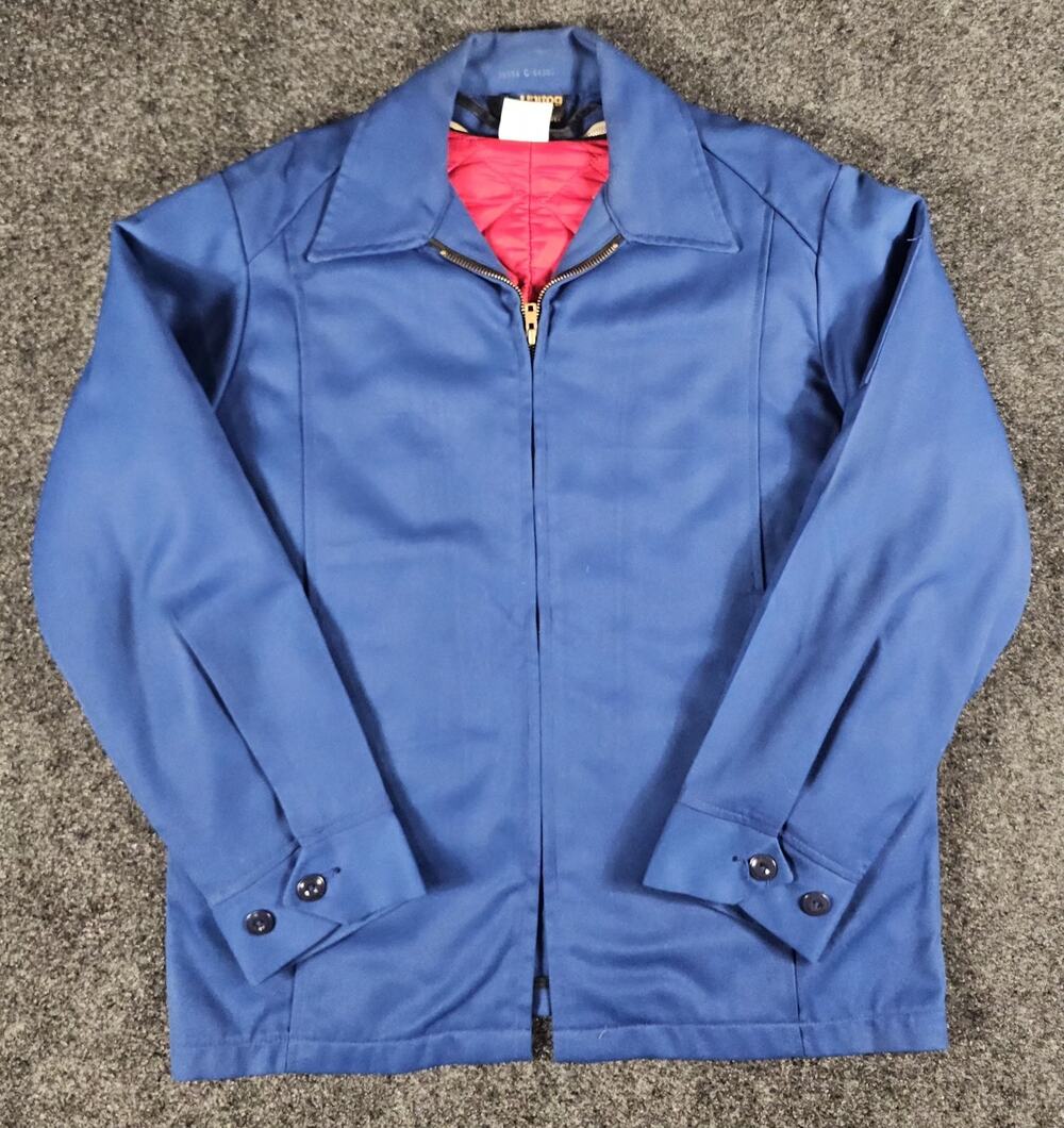 Unitog Vtg Twill Work Jacket Mens 42R Quilted Zip Out Liner Blue USA Mechanic